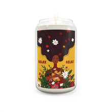 Load image into Gallery viewer, Relax Floral Soy Boho Candle - African American Woman - 13.75 oz Scented Jar