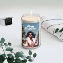 Load image into Gallery viewer, Fancy Coat African American Woman - Christmas Scented Soy Candle - 13.75oz with Festive Design