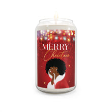 Load image into Gallery viewer, Merry Christmas Soy Candle — African American Woman - 13.75oz Holiday Scented Candle