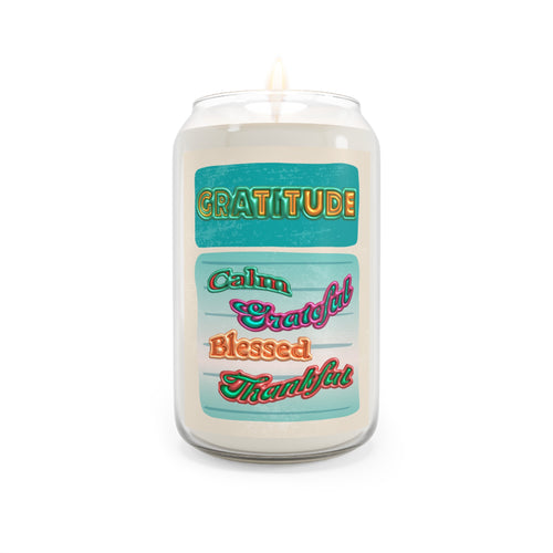 Gratitude Scented Candle - Calm, Grateful, Blessed - 13.75oz 