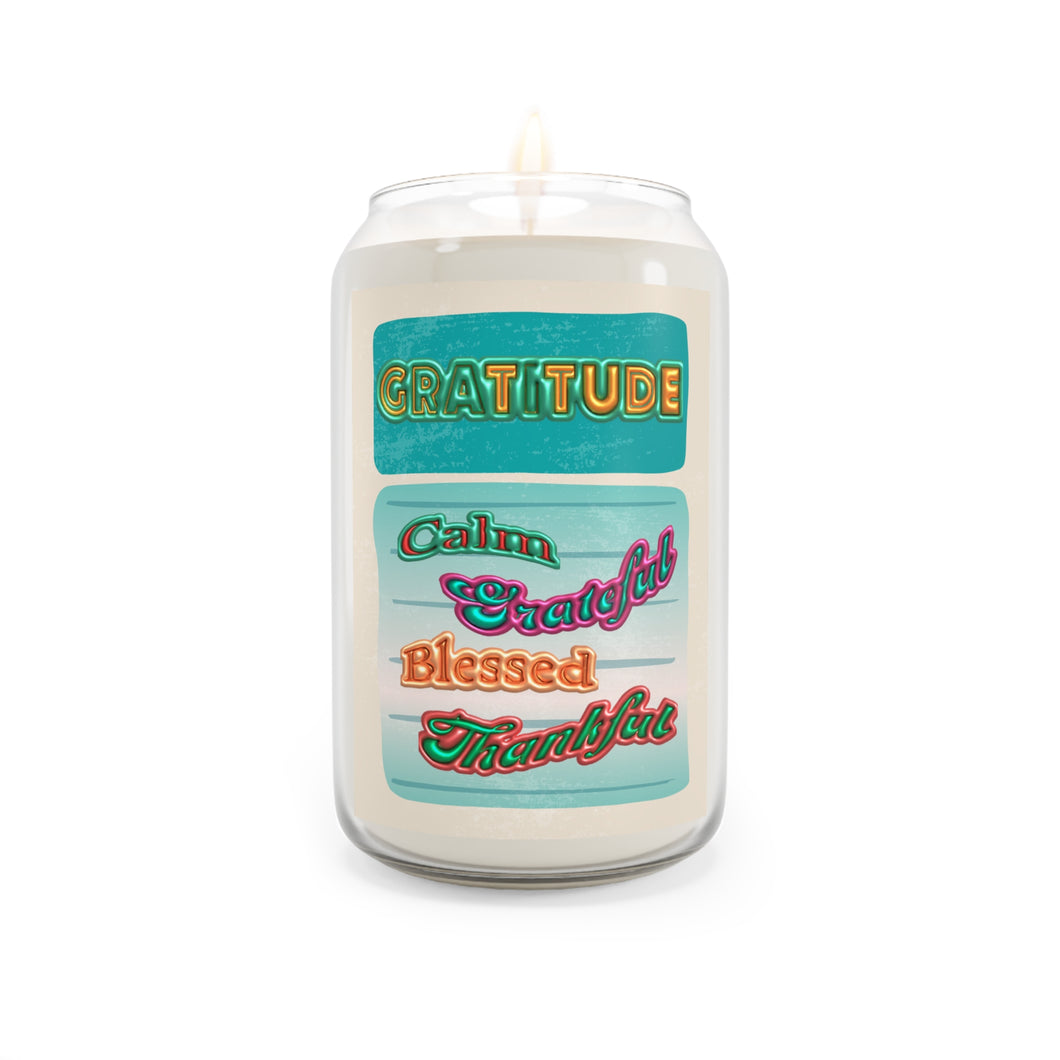 Gratitude Scented Candle - Calm, Grateful, Blessed - 13.75oz 