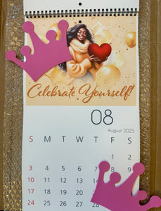 2025 Black Stationery African American Wall Calendar - MANIFEST!