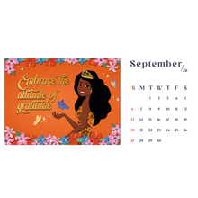 Load image into Gallery viewer, 2026 Black Stationery African American Calendar - SHINE! (Desktop Size) September Calendar