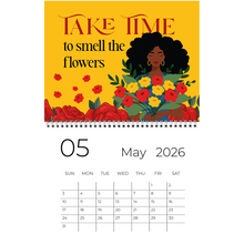 Load image into Gallery viewer, 2026 Black Stationery African American Wall Calendar - SHINE! (Medium Size) May