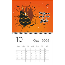 Load image into Gallery viewer, 2026 Black Stationery African American Wall Calendar - SHINE! (Medium Size) October