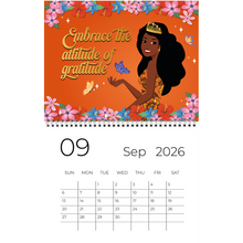 Load image into Gallery viewer, 2026 Black Stationery African American Wall Calendar - SHINE! (Medium Size) September