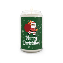 Load image into Gallery viewer, Black Santa Christmas Scented Soy Candle - Merry Christmas Design, 13.75oz - Green