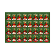 Load image into Gallery viewer, Merry Christmas - African American Gift Wrapping Paper Roll (Green)