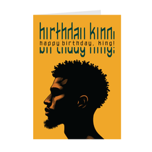 Load image into Gallery viewer, African American Man - Happy Birthday King - Black Card Shop Front