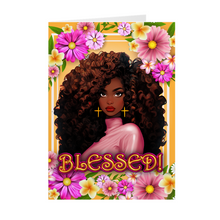 Load image into Gallery viewer, Blessed - African American Woman - Black Card Shop