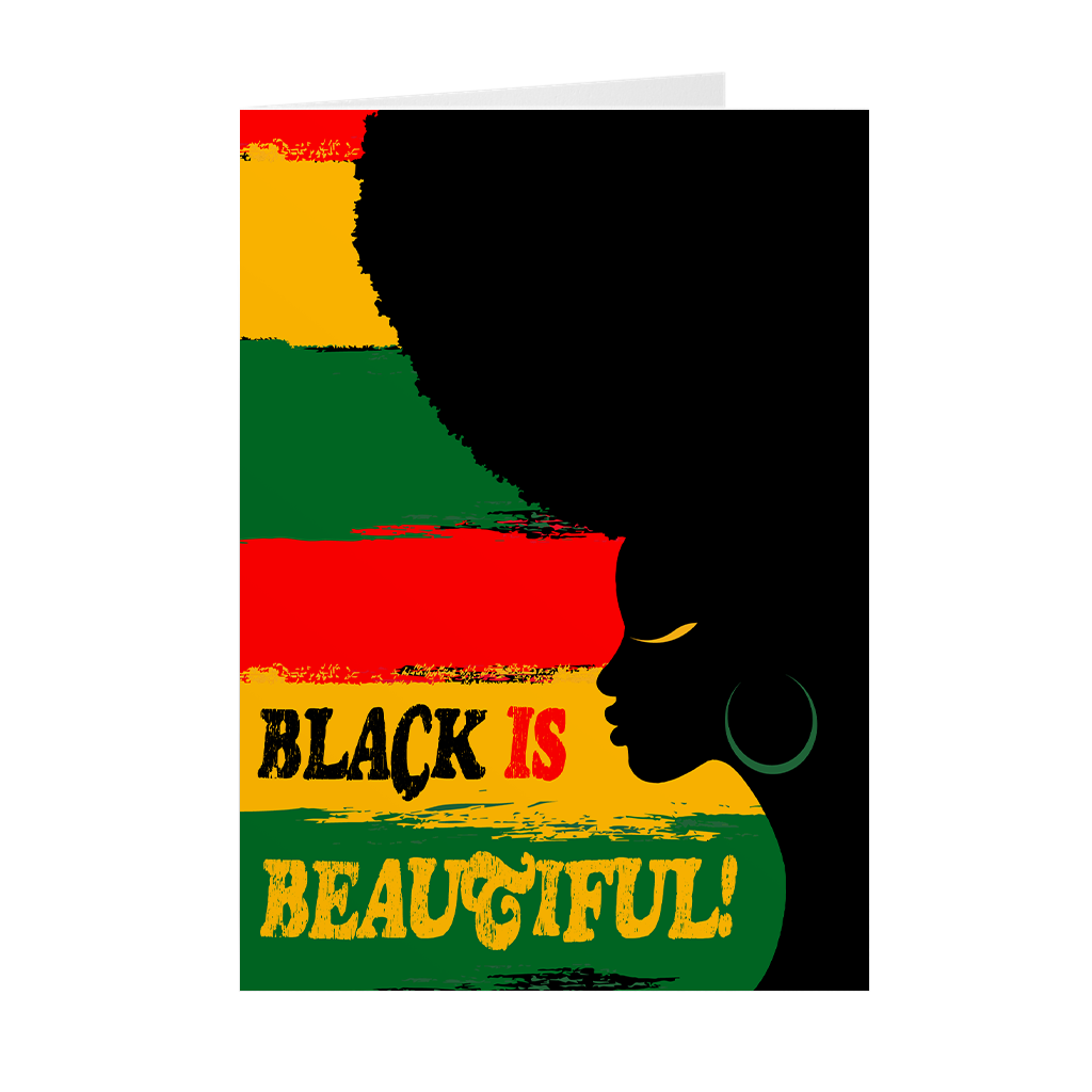 Confidence - Black is Beautiful - Black History Month Greeting Card