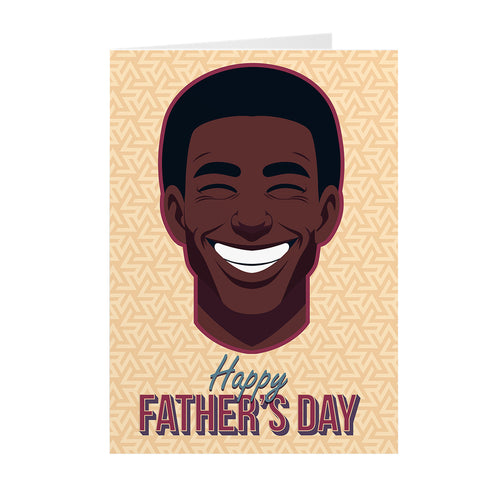 Big Smile - African American Father - Black Card Shop (gold)