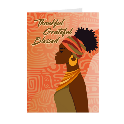 Eternal Gratitude 2 - Thankful Grateful Blessed - Black Stationery Cards Front