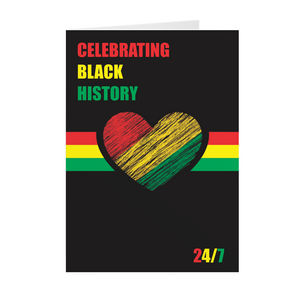 Beautiful Heart - Celebrating Black History 24/7 Greeting Cards