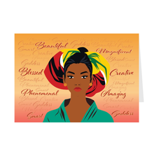 Load image into Gallery viewer, Confident Black Woman - Positive Words - Black Card Shop