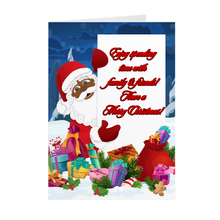 Load image into Gallery viewer, Black Santa - Spending time with family &amp; friends - Christmas Cards