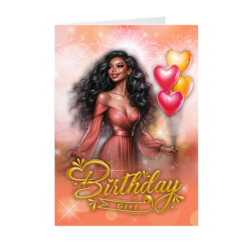 Birthday Bliss - Black Woman - African American Birthday Cards