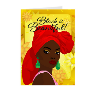 Uplifting Vibes - Black is Beautiful - African American Greeting Cards