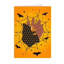 Load image into Gallery viewer, Orange Black - Halloween Nail Design - Halloween Greeting Cards