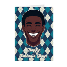 Load image into Gallery viewer, Plaid Dad Smiling - African American Man - Happy Father&#39;s Day Cards