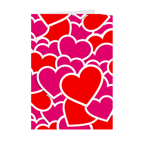 Heart to Heart - Black Stationery Blank Greeting Cards Front