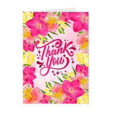 Load image into Gallery viewer, Pink &amp; Yellow Flowers - Colorful Flowers - Thank You Greeting Card - Gratitude