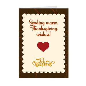 Heart Be Blessed - Black Stationery Thanksgiving Cards Front