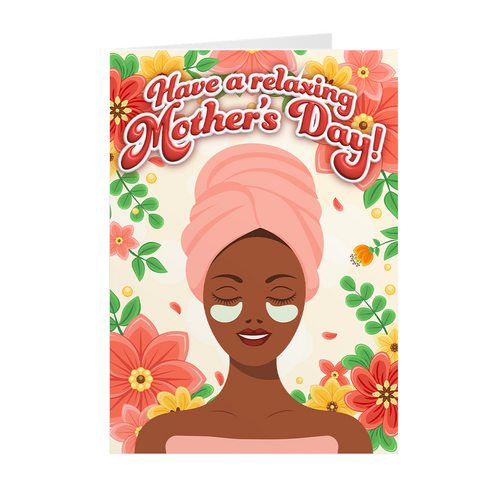 Mom's Spa Day - African American Mother's Day Card