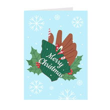 Load image into Gallery viewer, Merry Christmas Nail Design Holly - African American Greeting Cards