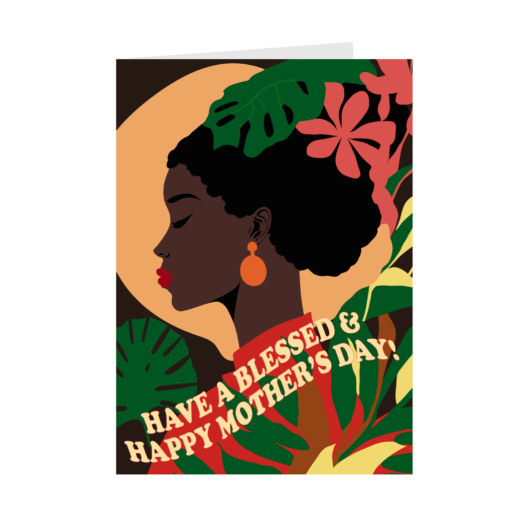 Blessed One - African American Woman - Black Card Shop Front
