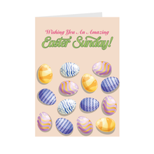 Load image into Gallery viewer, Colorful Easter Eggs - Black Stationery Easter Card Shop Front 