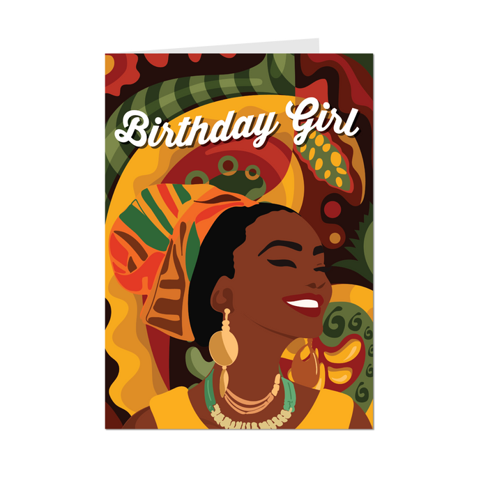 Colors of Africa Pure Joy Smiling - African American Woman - Birthday Card Shop