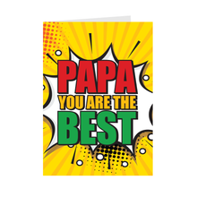 Load image into Gallery viewer, Time To Celebrate - Papa You Are The Best - Black Card Shop (Yellow)