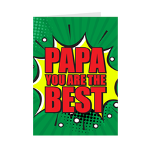 Load image into Gallery viewer, Time To Celebrate - Papa You Are The Best - Black Card Shop (Green)