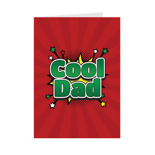 Load image into Gallery viewer, Cool Dad Energy - African American Dad - Father&#39;s Day Card (Red) Front