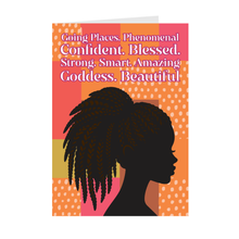 Load image into Gallery viewer, Be Your Best - African American Girl - Black Card Shop Front