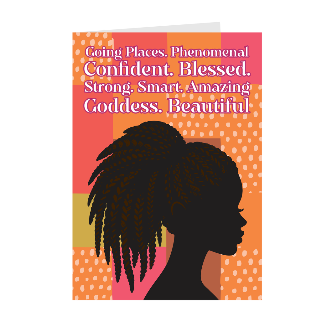 Be Your Best - African American Girl - Black Card Shop Front