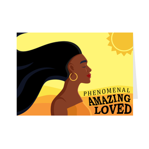 Amazing Loved Phenomenal - African American Woman - Black Card Shop  Front