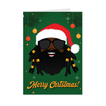 Load image into Gallery viewer, Joyful Smiling Black Santa - African American Christmas Cards