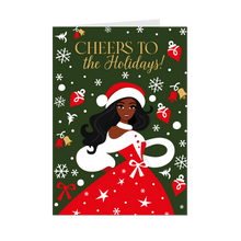 Load image into Gallery viewer, Holiday Style - African American Woman - Christmas Greeting Cards