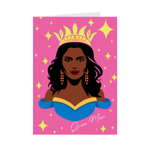 Load image into Gallery viewer, Queen Mom - African American Woman - Mother&#39;s Day Cards (Pink) Front 
