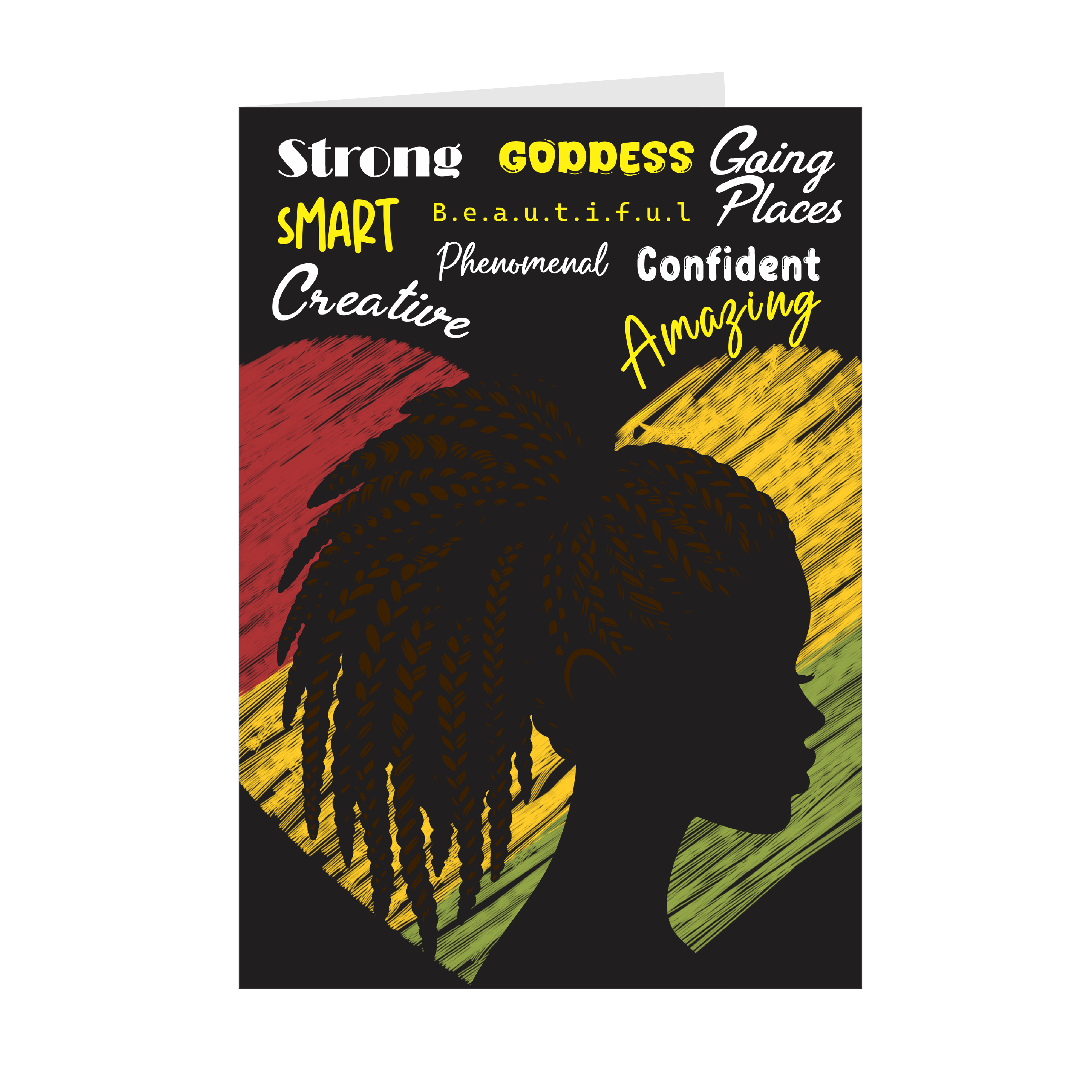 Africa Smart Confident Blessed - Black Woman - African American Greeting Cards