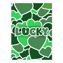 Load image into Gallery viewer, Lucky Heart - Black Stationery Greeting Cards (2)