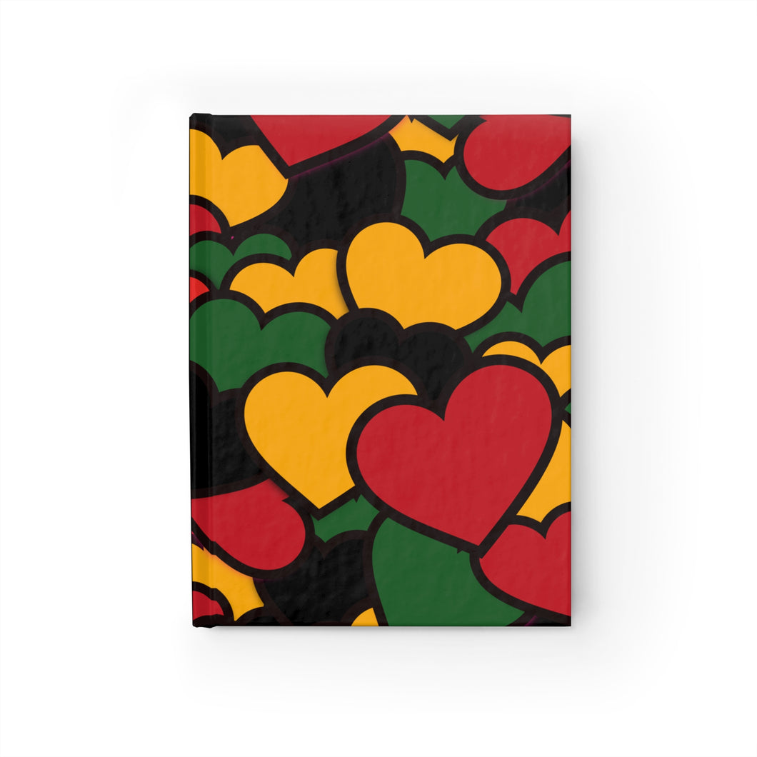 Heart Black is Beautiful Ruled Line Hardcover Journal