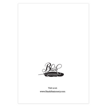 Load image into Gallery viewer, Heart to Heart 2 - Black Stationery Blank Greeting Cards Back