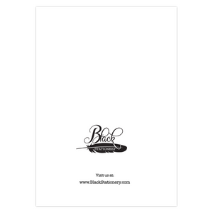 Colors of Africa Butterfly - Black Stationery Card Shop Back
