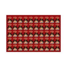 Load image into Gallery viewer, Girl, Glasses &amp; Presents - Merry Christmas - African American Gift Wrapping Paper Roll