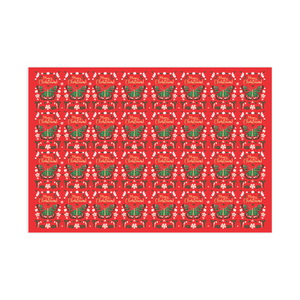 Butterfly - Merry Christmas Gift Wrapping Paper Roll