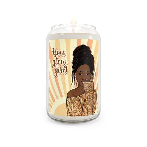 Sunshine You Glow Girl - African American Woman Scented Candle, 13.75oz (1)