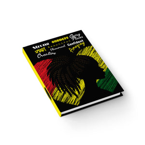 Africa Smart Confident Blessed - Black Woman - Ruled Line Hardcover Journal Sample